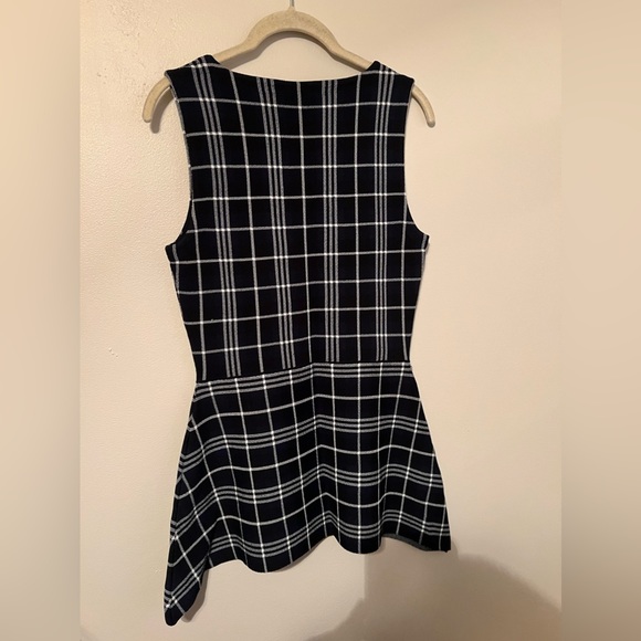 NEW W/O TAG | Theory Women’s Blue & White Sleeveless Peplum Top (Size Small) - Picture 3 of 5